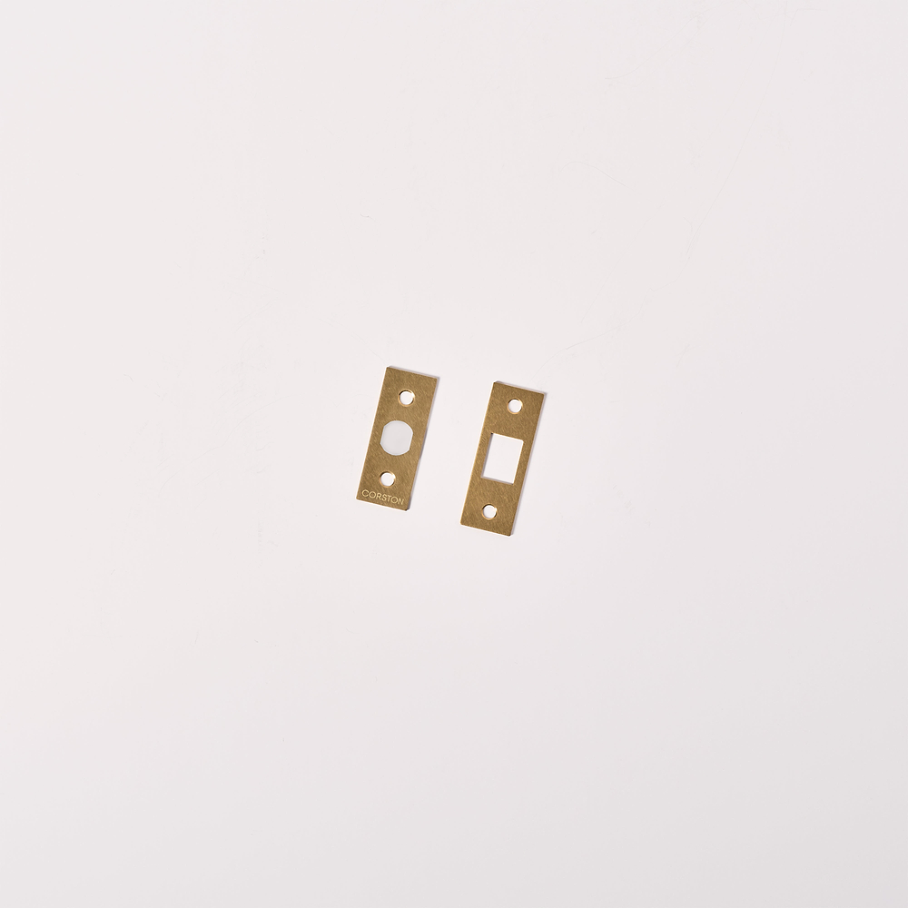 Tubular Privacy Bolt Plates – Antique Brass