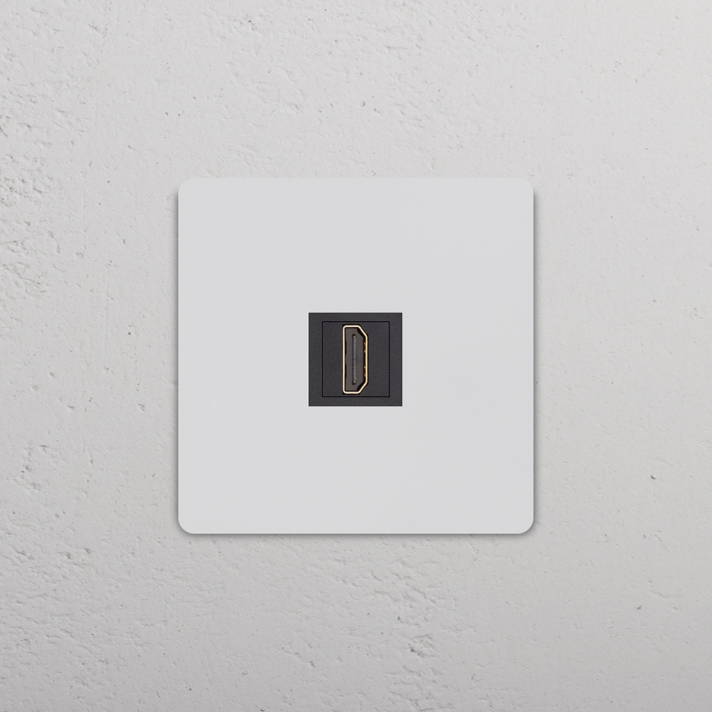 Grove Presa HDMI Singola – Pitturabile | Nero