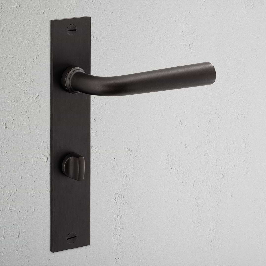 Apsley Long Plate Sprung Door Handle & Thumbturn - Bronze