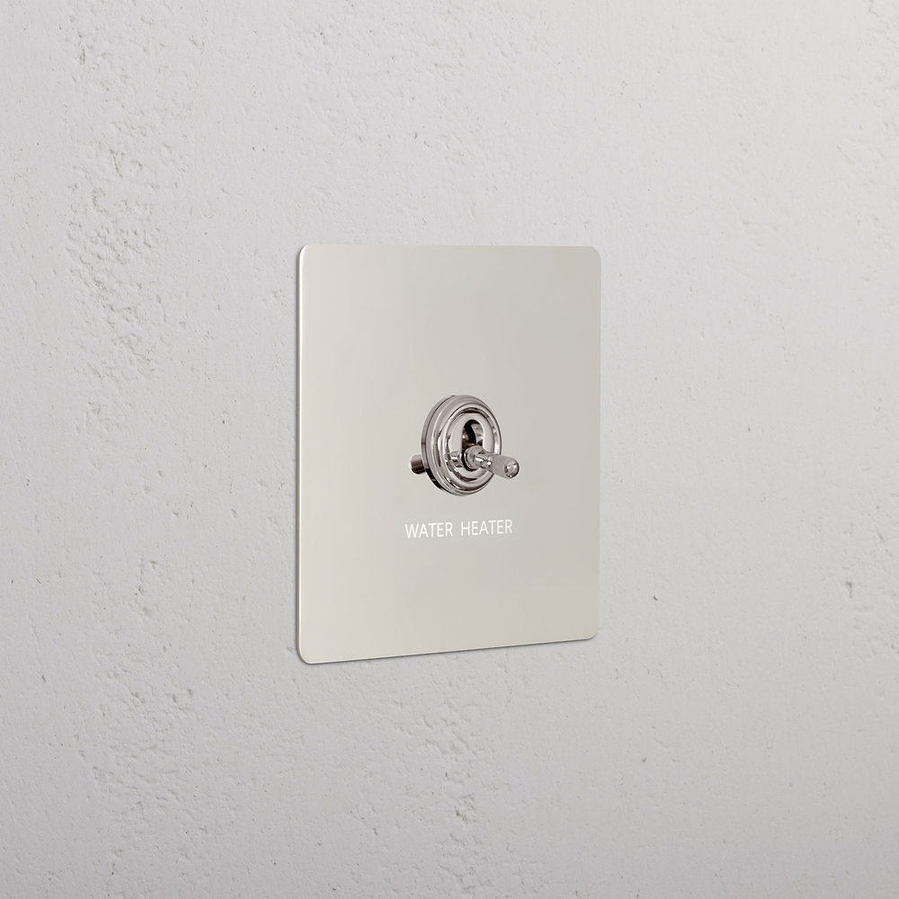 1G Double Pole Water Heater Toggle Switch - Polished Nickel