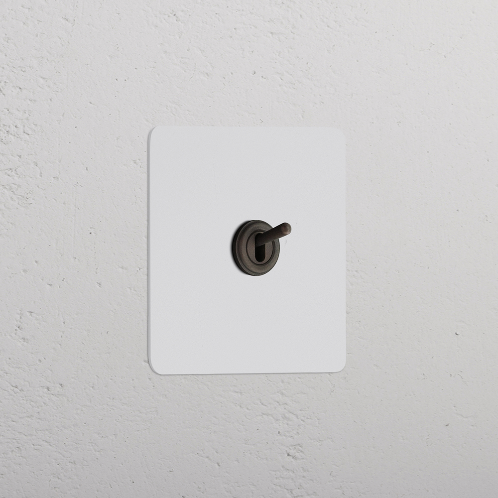 Kew Single Retractive Toggle Switch - Paintable Bronze