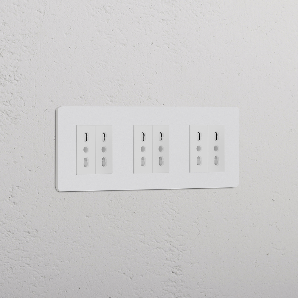 Grove Triple 6x Bipasso Socket – Paintable White