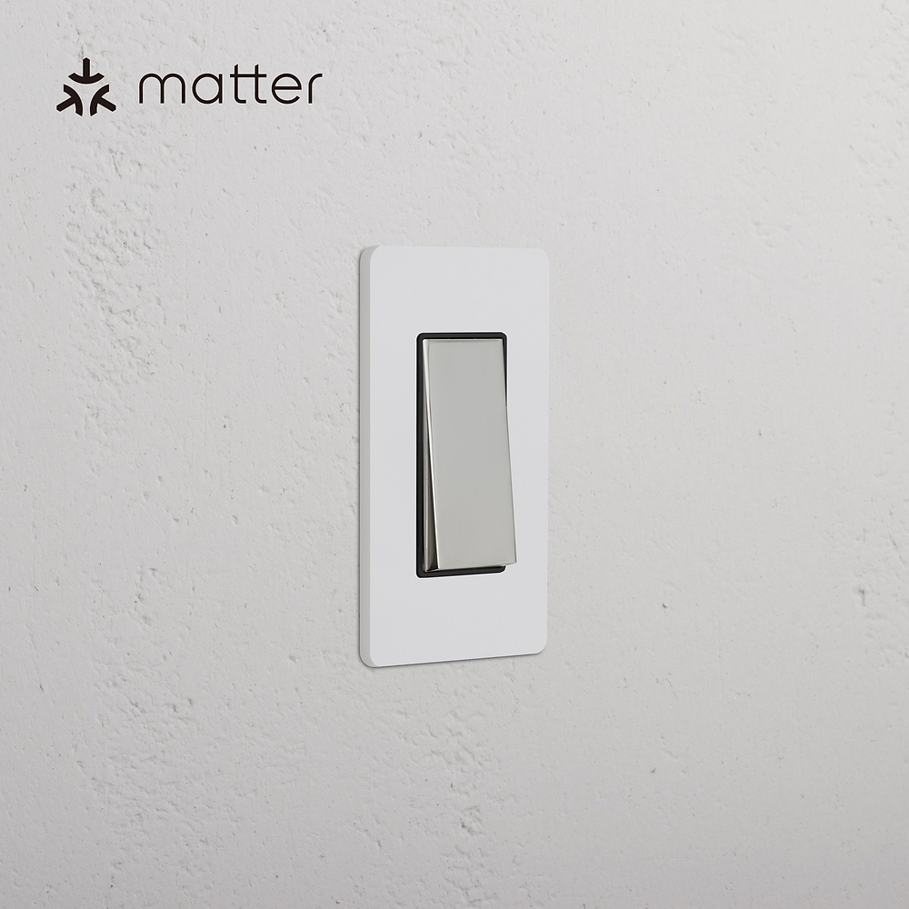 Grove 1G Smart Rocker Switch – Paintable Polished Nickel | Black