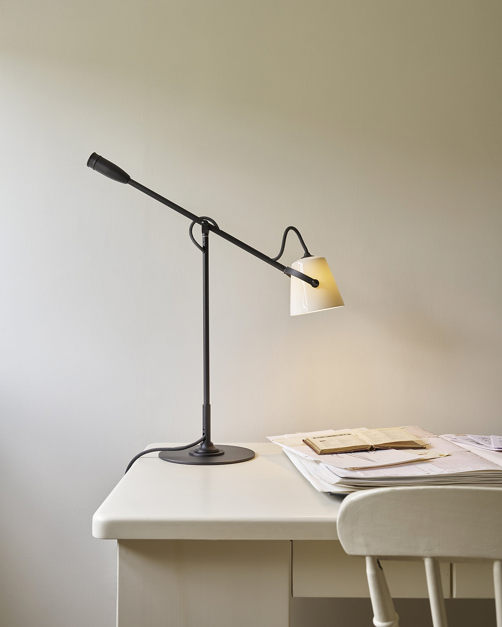 Richmond Bureaulamp Fijn Porselein – Brons