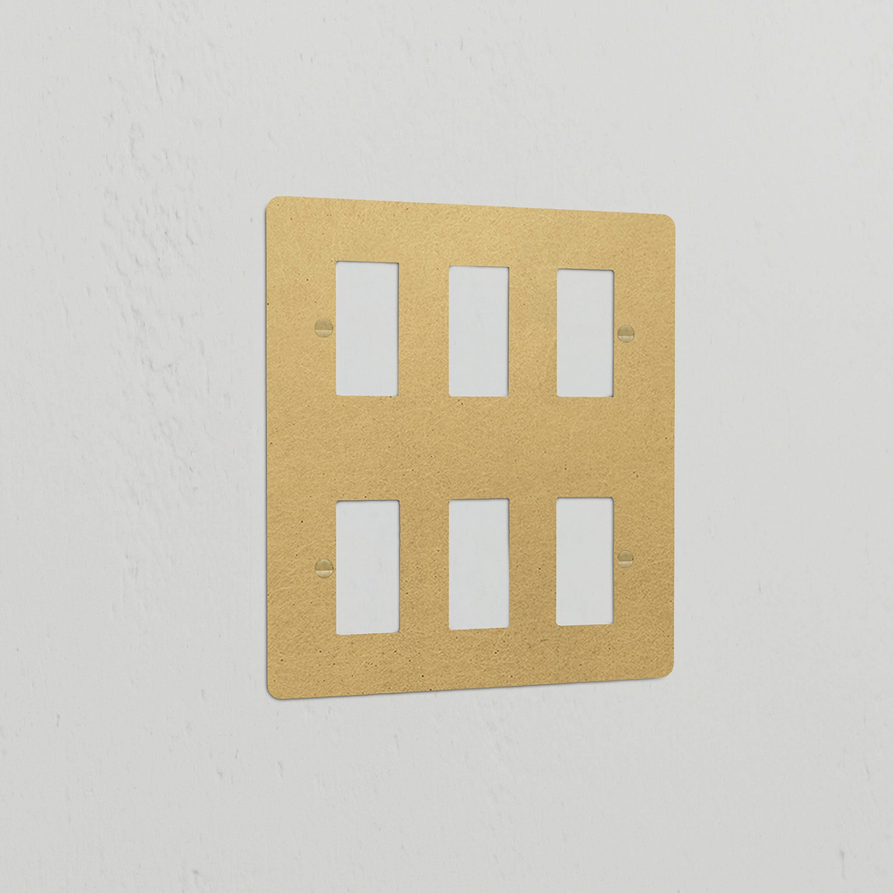 6G Rocker Switch Plate - Antique Brass