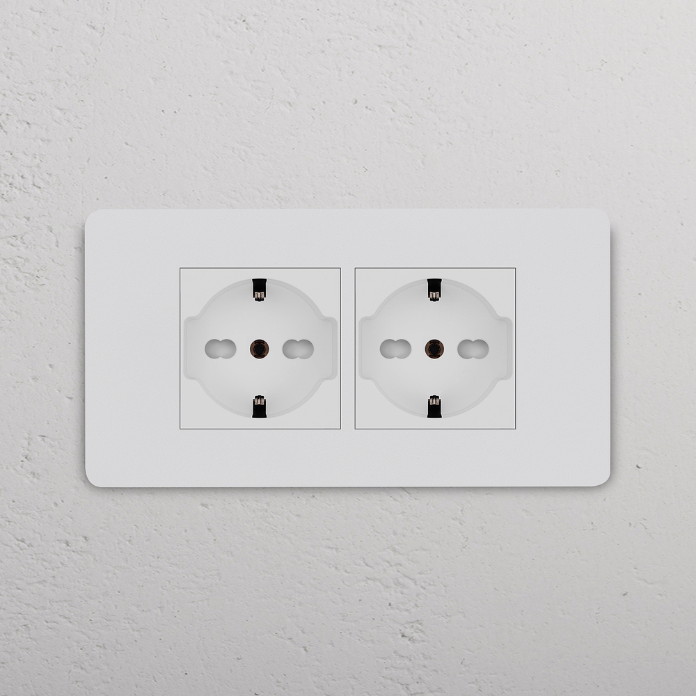 Grove 4-Module 2x Schucko/Bipasso Socket – Paintable White