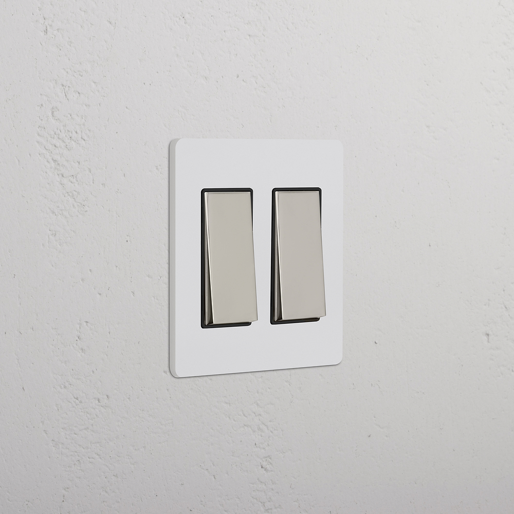 Grove 2G Rocker Switch – Paintable Polished Nickel | Black