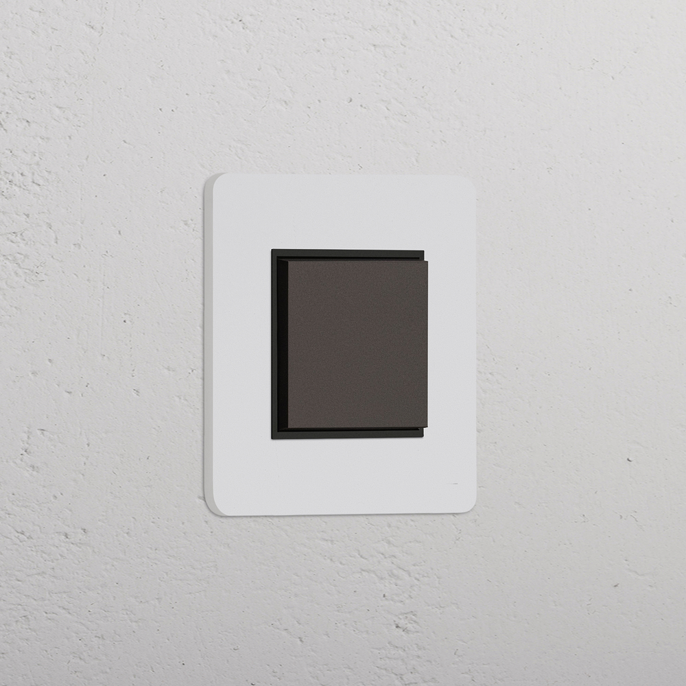 Grove Interrupteur Carré 3 Positions (Plaque Simple) – Bronze à Peindre | Noir