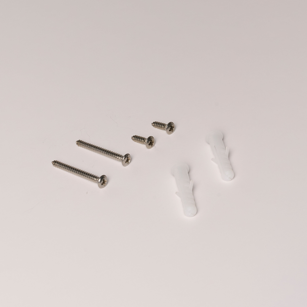 Shelf Bracket Screw and Wall Plug Pack – Satin Nickel