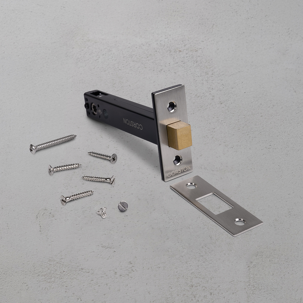 Tubular Lock 100mm – Satin Nickel
