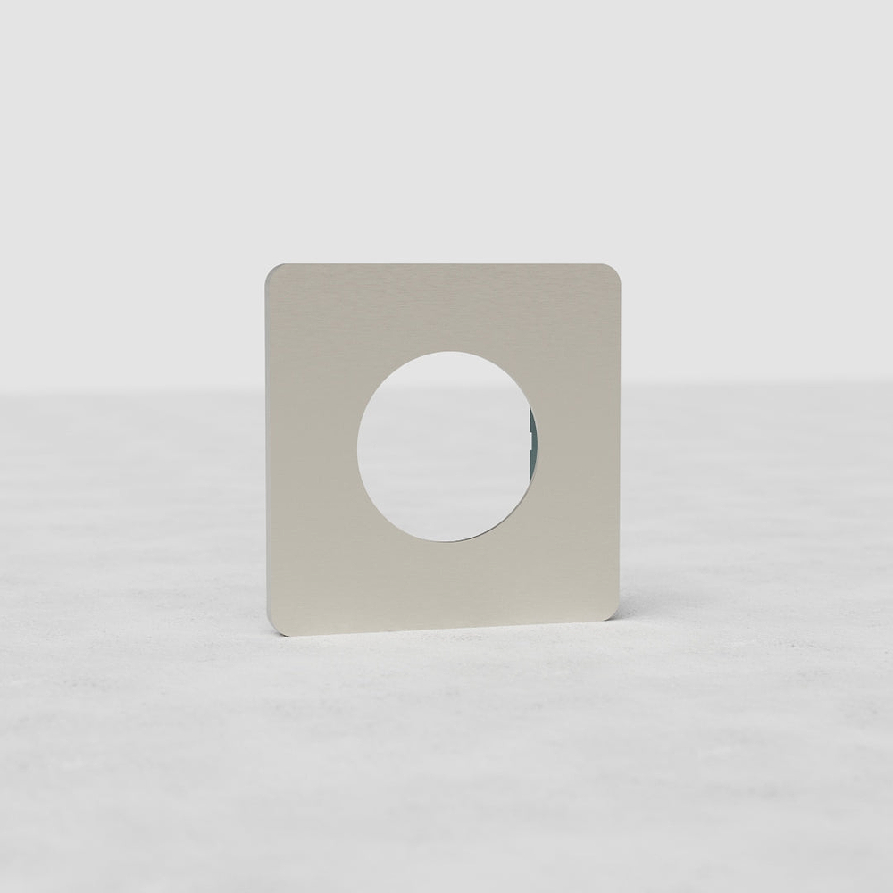 Grove Plaque de Prise (Simple) – Nickel Satiné