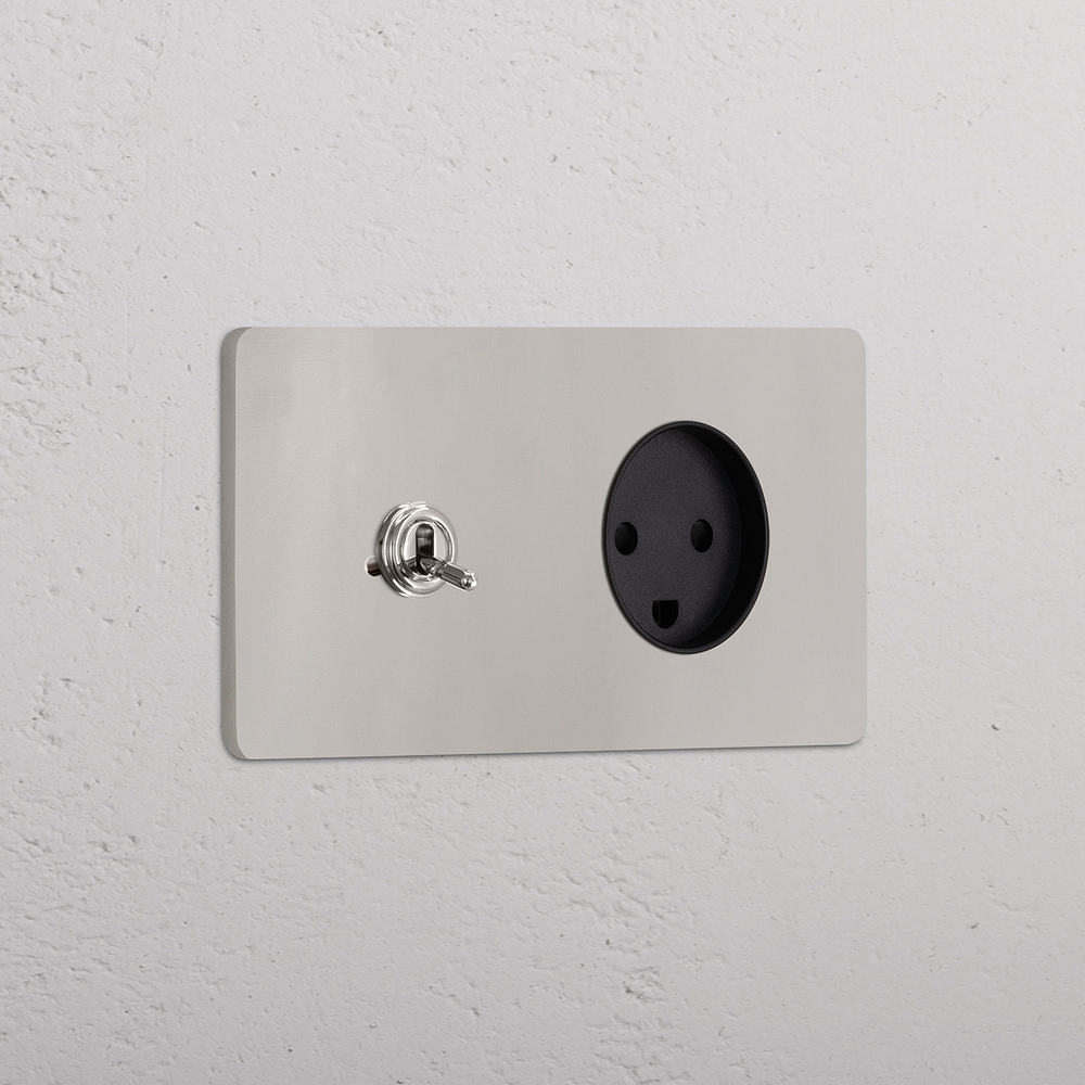 Grove Double Toggle & Danish Type K Socket - Polished Nickel | Black
