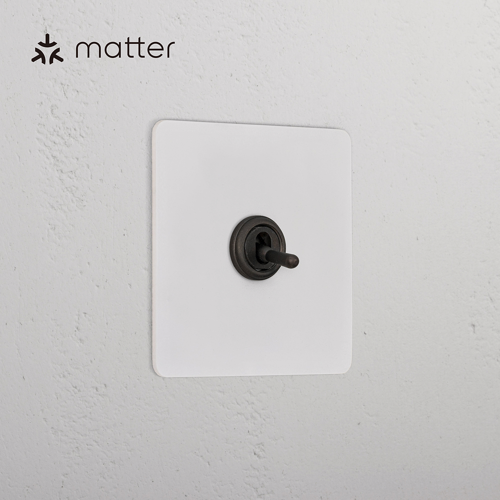 1G Smart Retractive Toggle Switch - Paintable Bronze