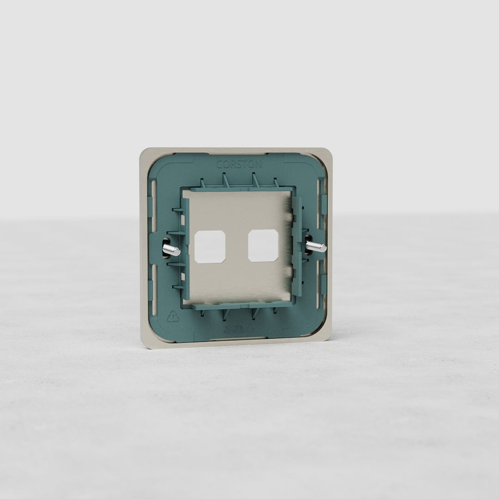 Grove Single 2x Switch Plate – Satin Nickel