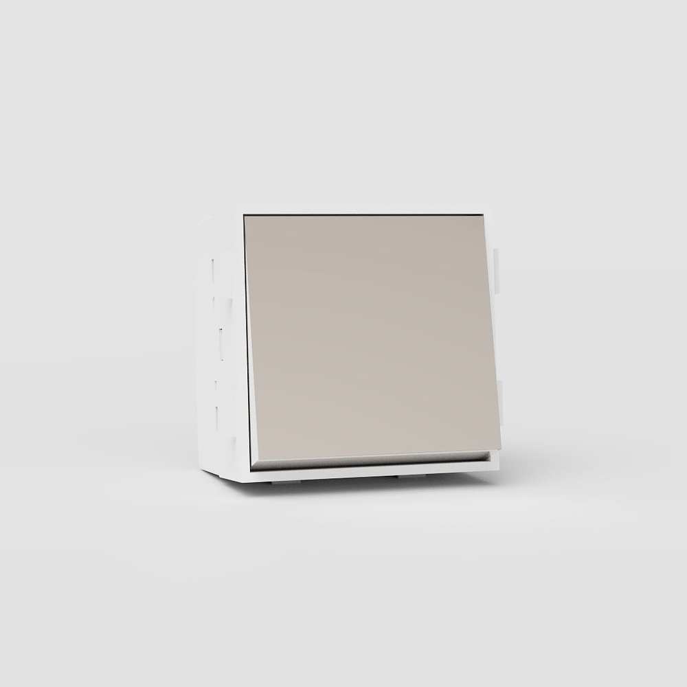 Retractive Rocker Switch - Polished Nickel | White