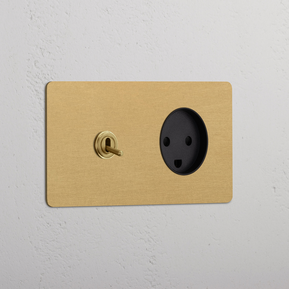 Kew Double Toggle & Danish Type K Socket - Antique Brass | Black