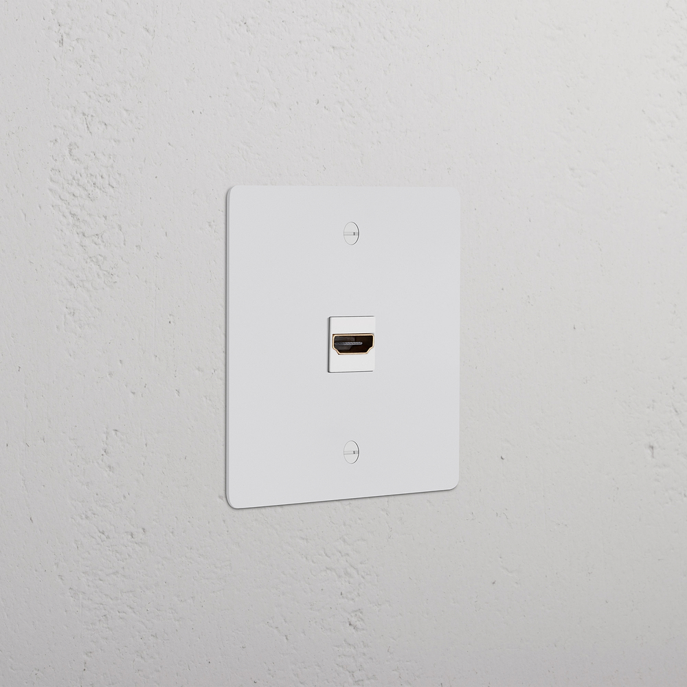 Single HDMI Socket - Paintable | White
