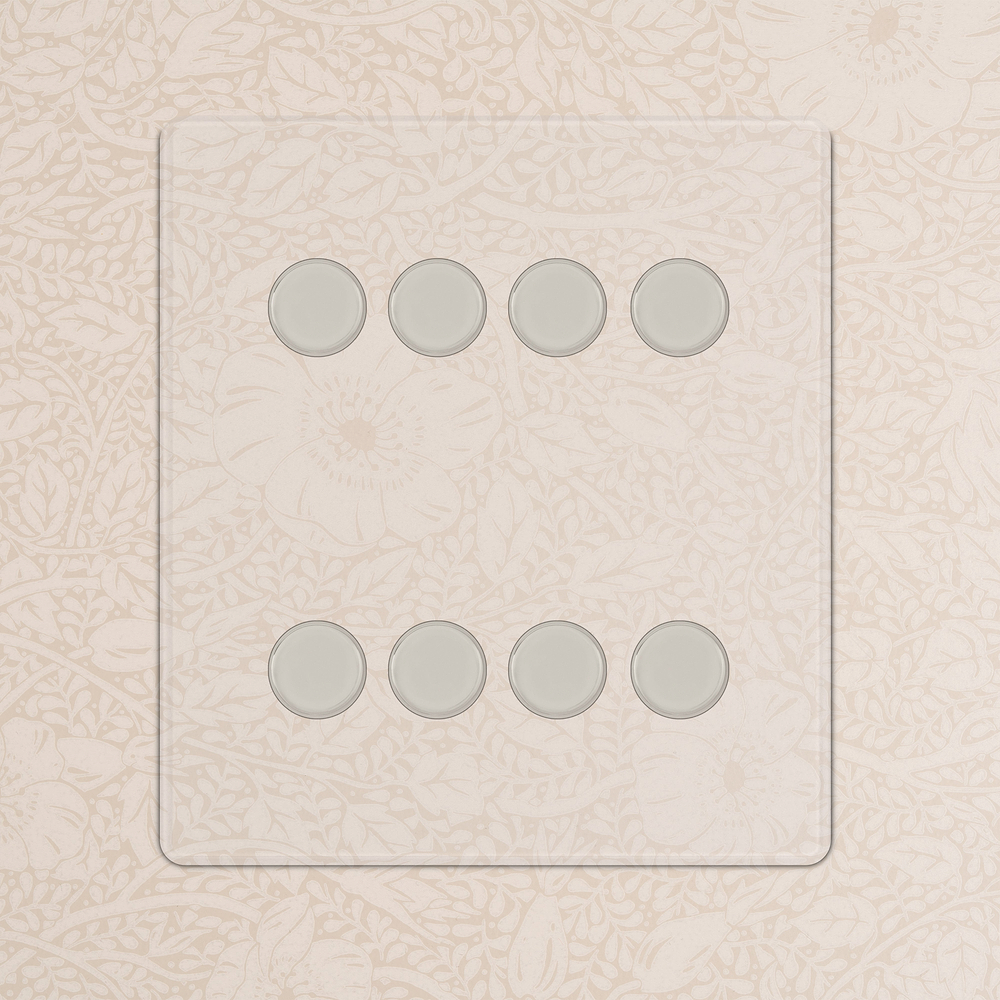 8G Two Way Dimmer Switch - Clear Polished Nickel