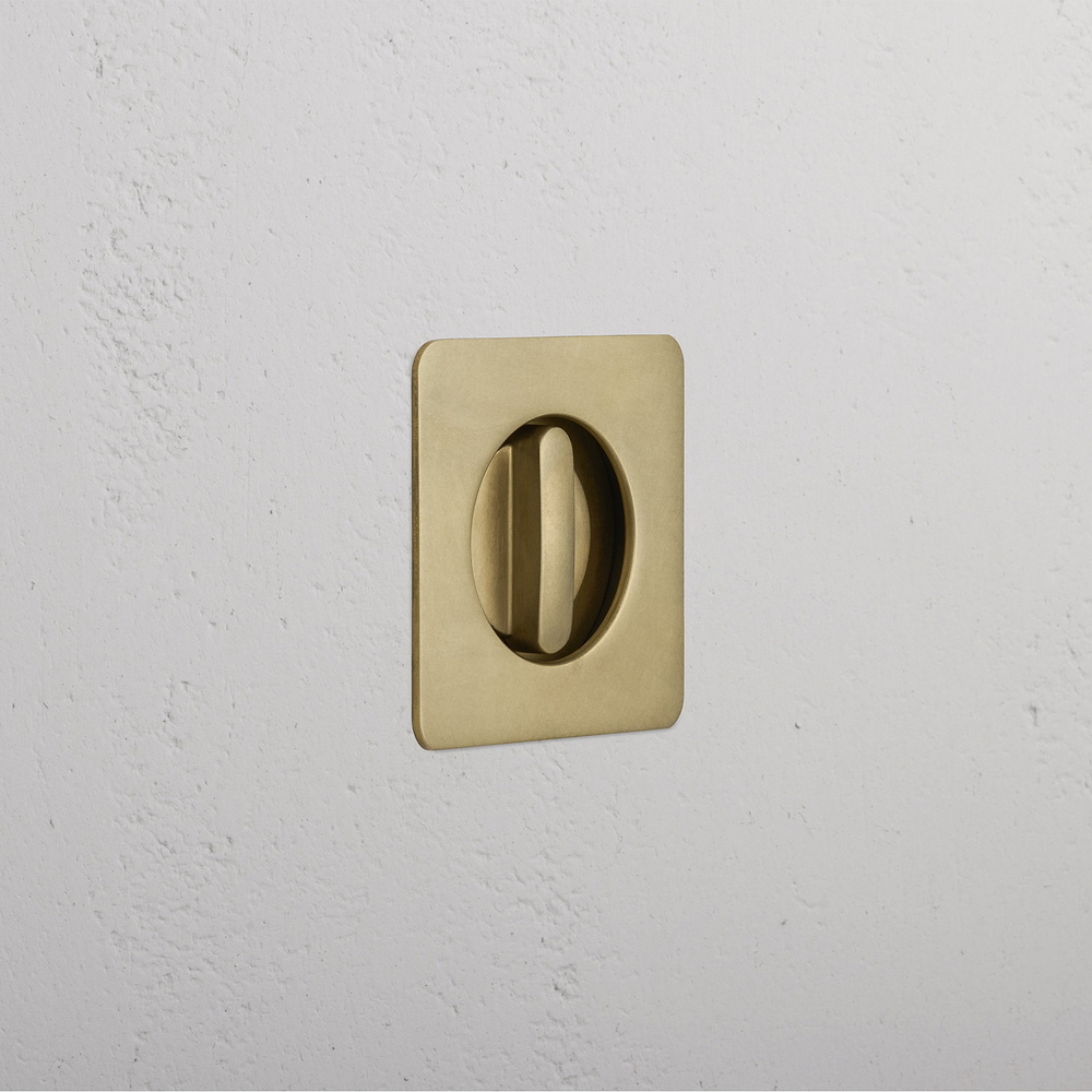 Regent Recessed Deadbolt Set -  Antique Brass