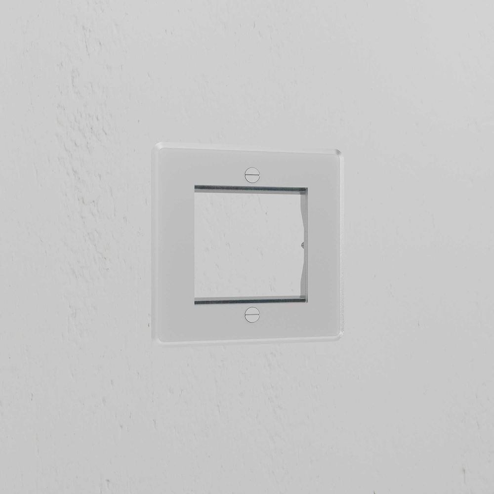1G 50mm Module Plate - Clear White