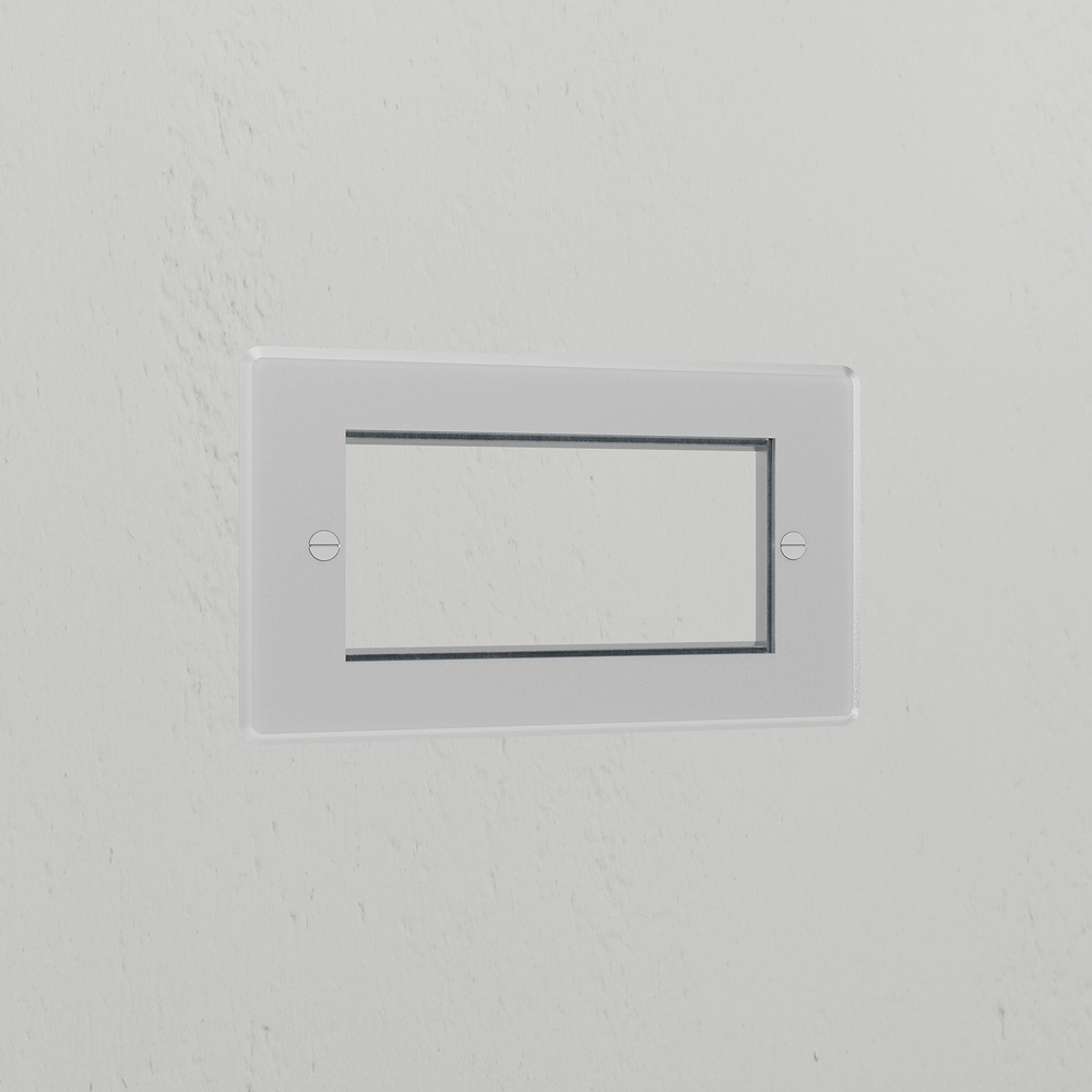 2G 100mm Module Plate - Clear White