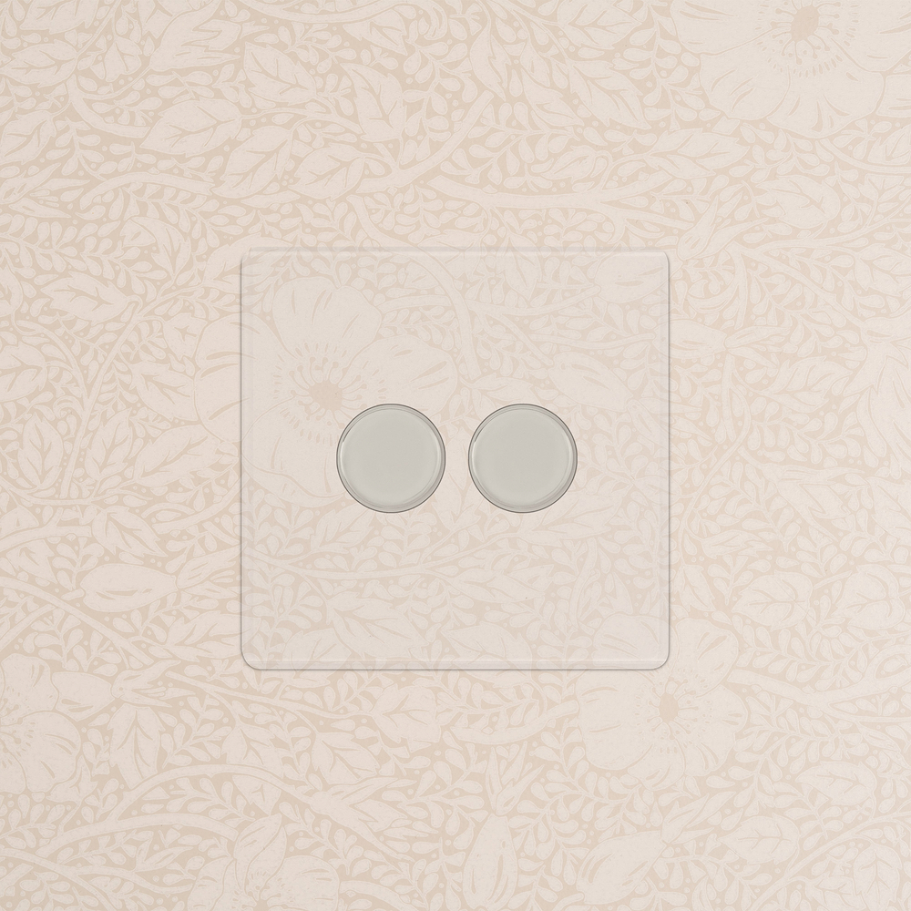 2G Two Way Dimmer Switch - Clear Polished Nickel