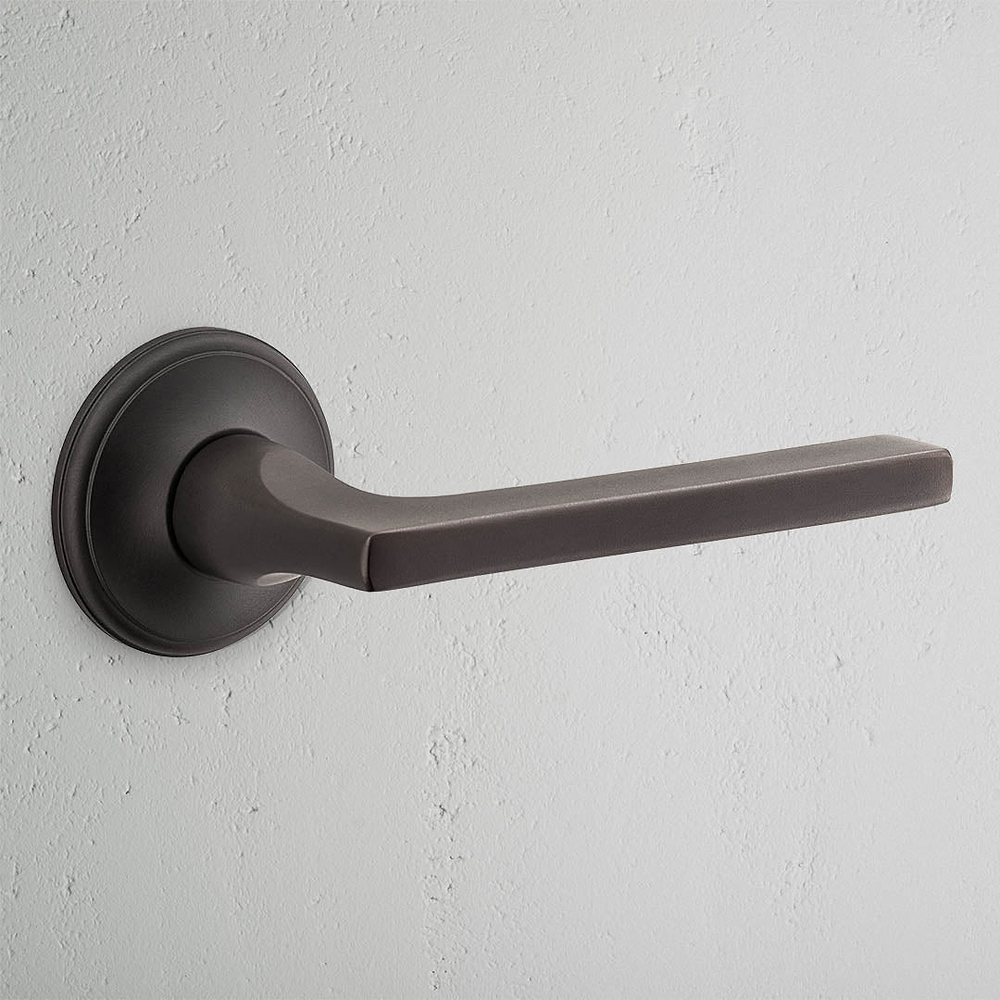 Clayton Passage Door Handle Set - Bronze