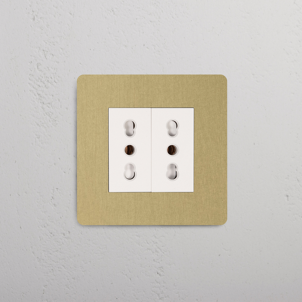 Single 2x Bipasso Module - Antique Brass White