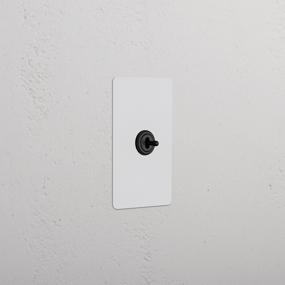 Kew 1G Center Retractive Toggle Switch - Paintable Bronze