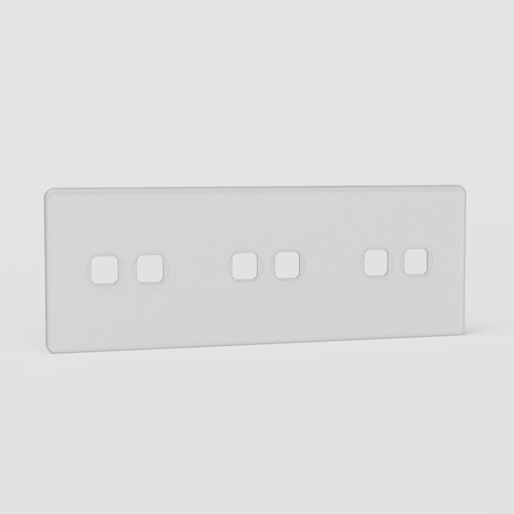 Kew Triple 6x Switch Plate - Clear