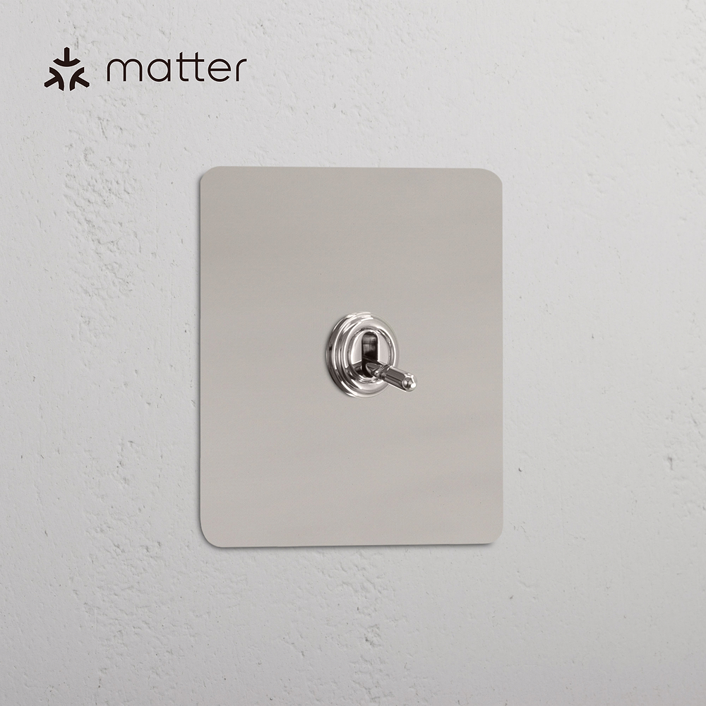 Single Smart Retractive Toggle Switch – Polished Nickel