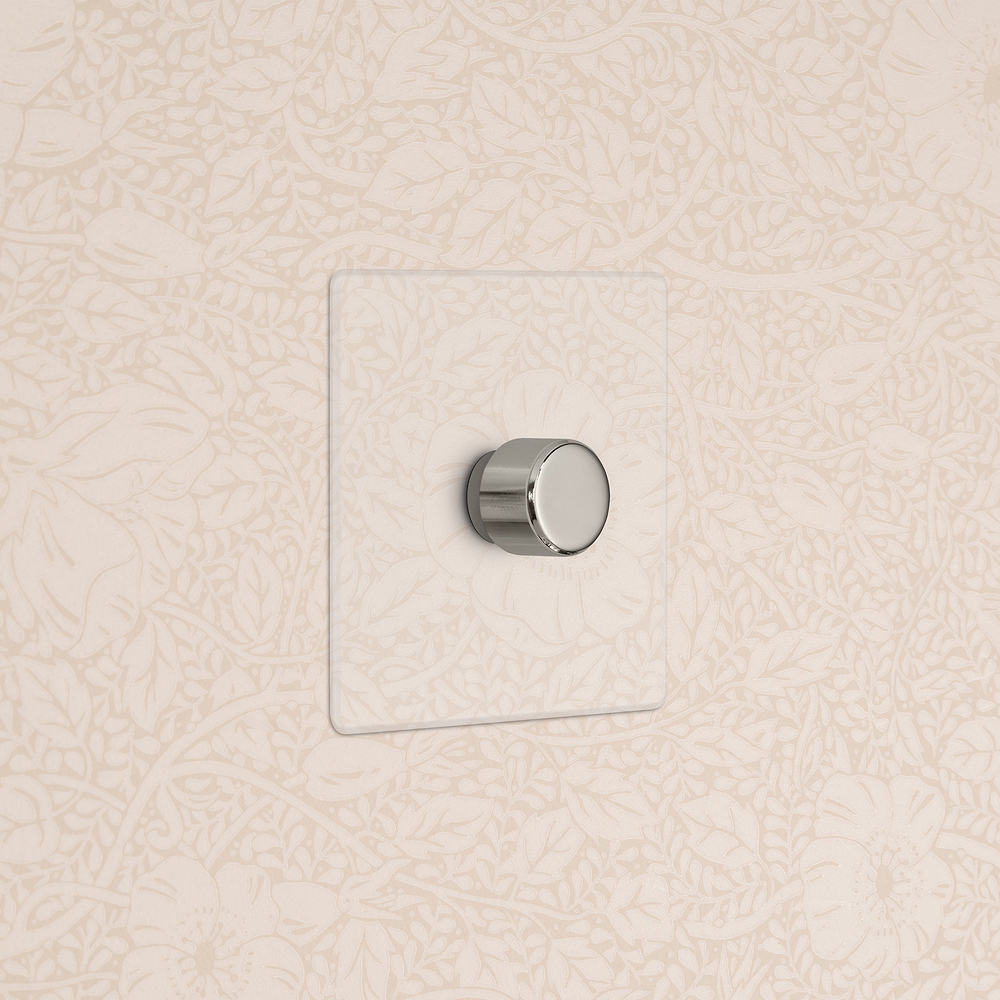 1G Two Way Dimmer Switch - Clear Polished Nickel