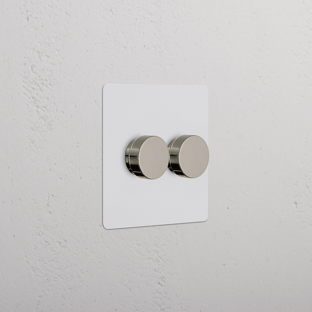 Kew 2G Dimmer Switch - Paintable Polished Nickel