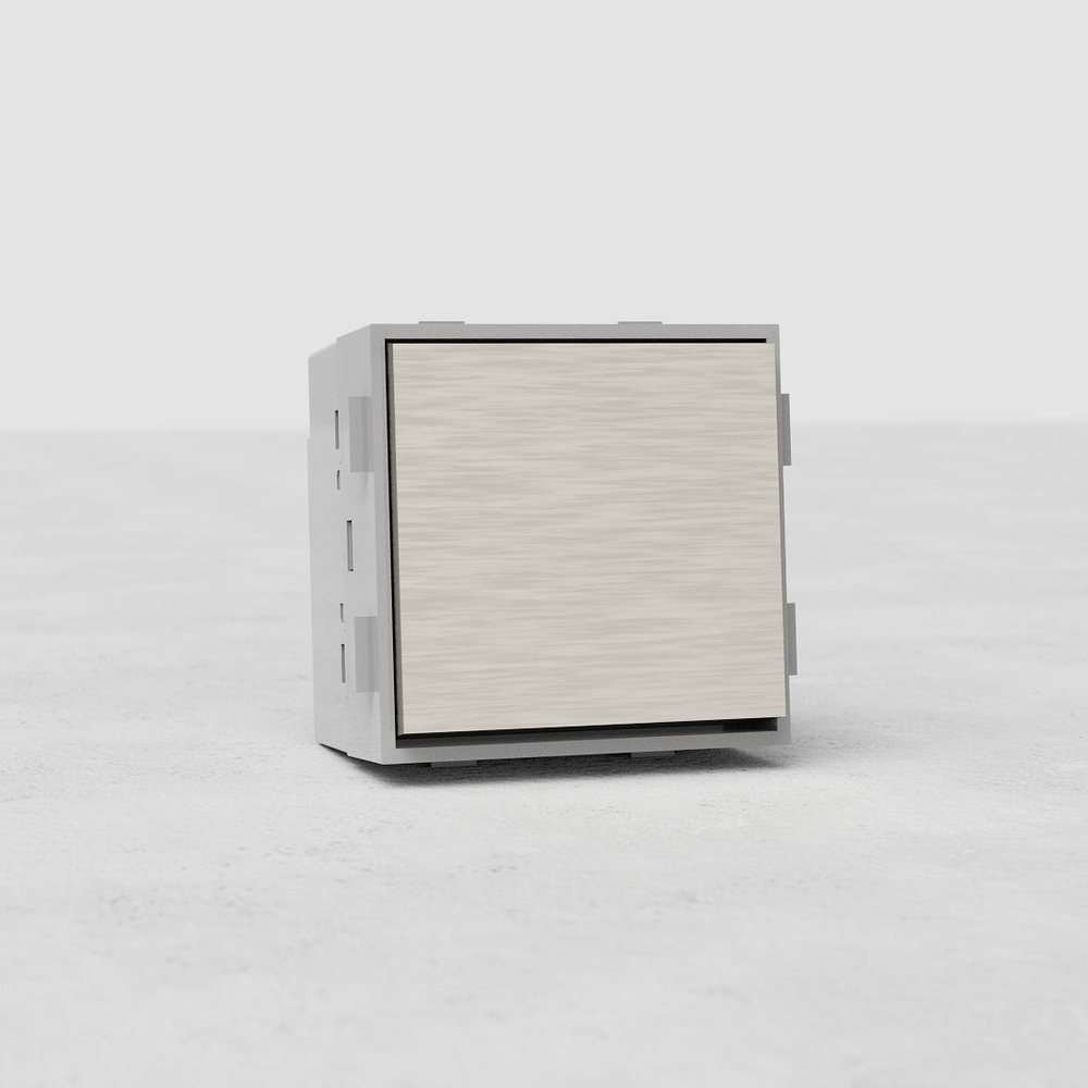 Centre Retractive Rocker Switch – Satin Nickel | White