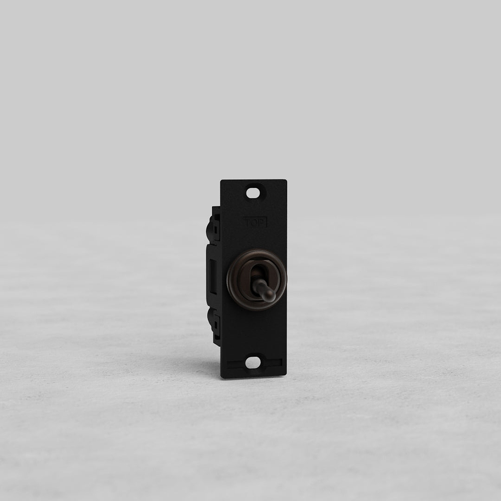 Architrave Double Pole Toggle Switch – Bronze