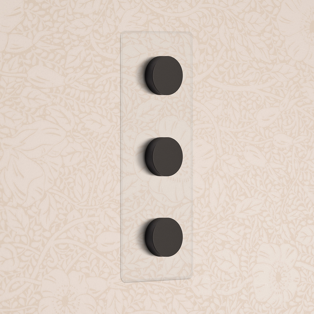 Kew Dimmer Rotativo Triplo Verticale 3x – Bronzo Trasparente