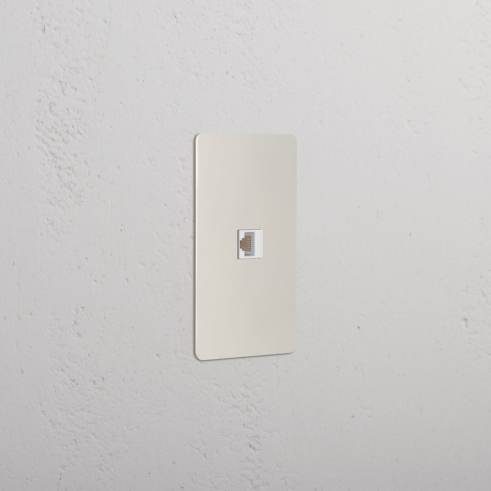 Kew 1G CAT 6 Keystone - Polished Nickel White