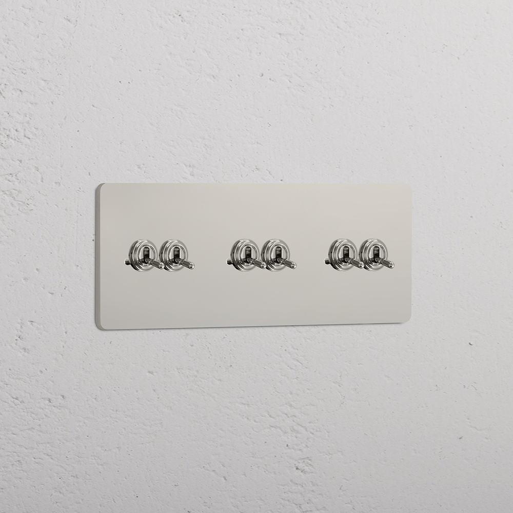 Grove Triple 6x Toggle Switch - Polished Nickel