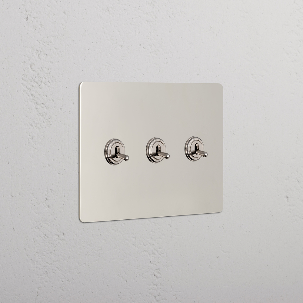 Kew 3G Toggle Switch - Polished Nickel