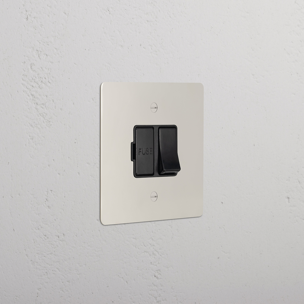 Single Switched Fused Spur (FCU) - Polished Nickel | Black