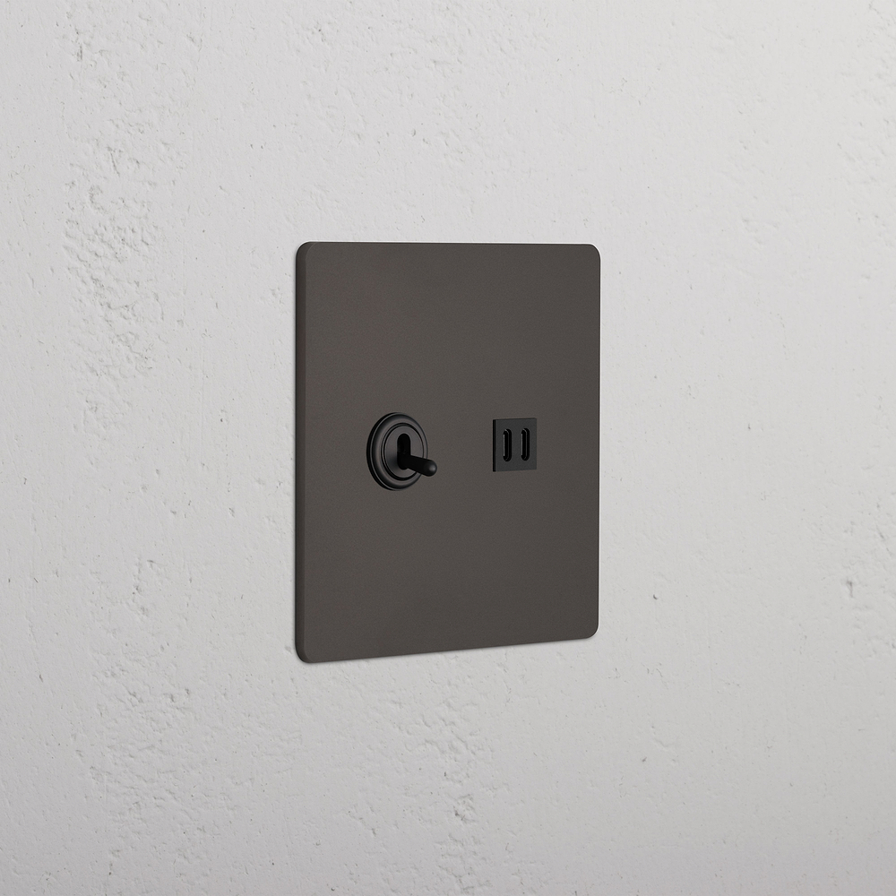Grove 2G Toggle Switch & Fast Charge USB - Bronze Black