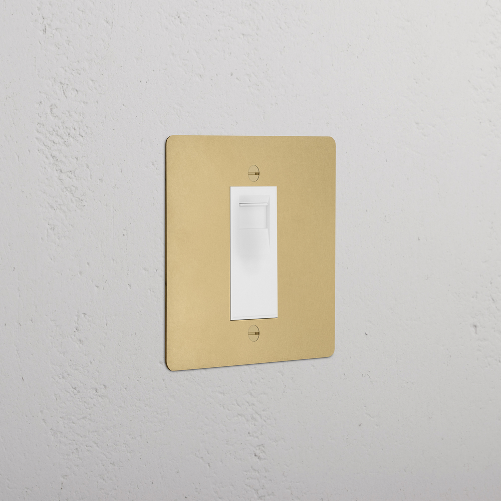 Single BT Master Socket - Antique Brass | White