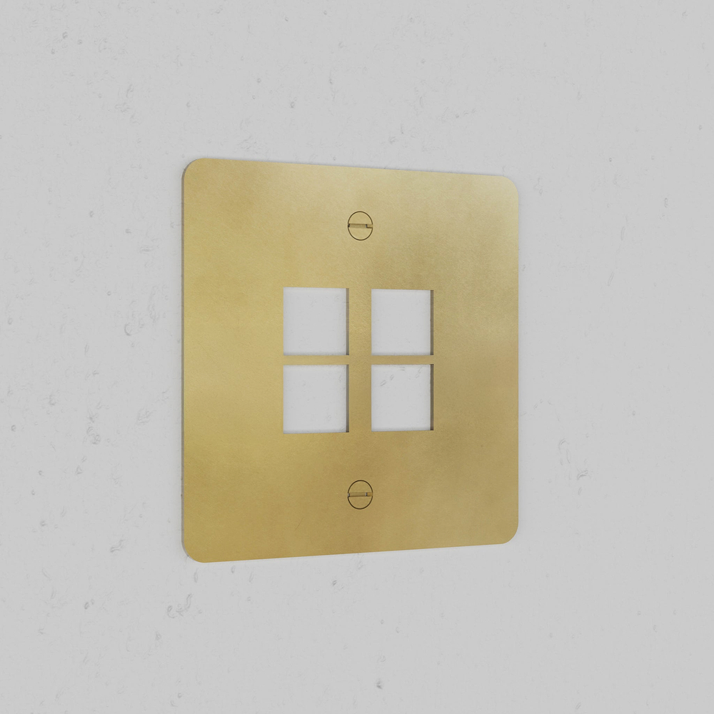 Single 4x Keystone Plate - Antique Brass