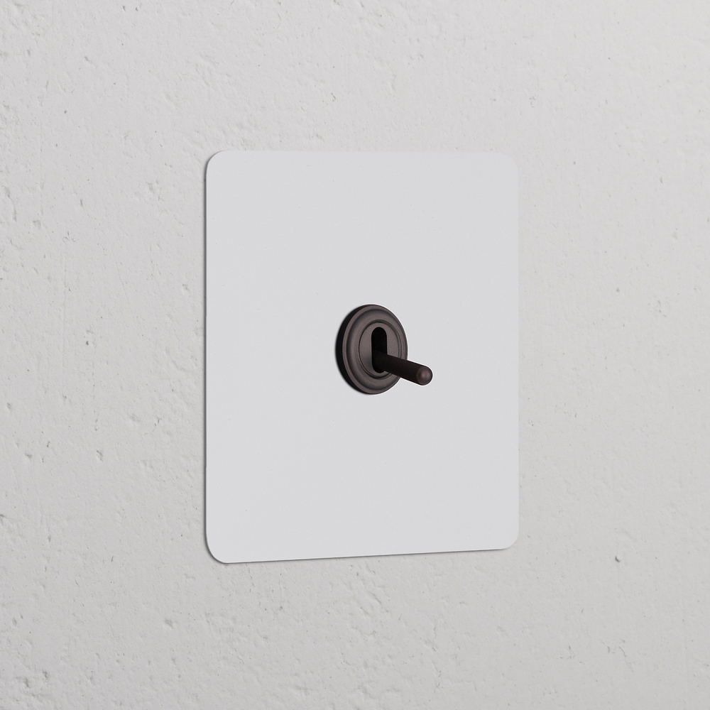 Kew Single Intermediate Toggle Switch - Paintable Bronze