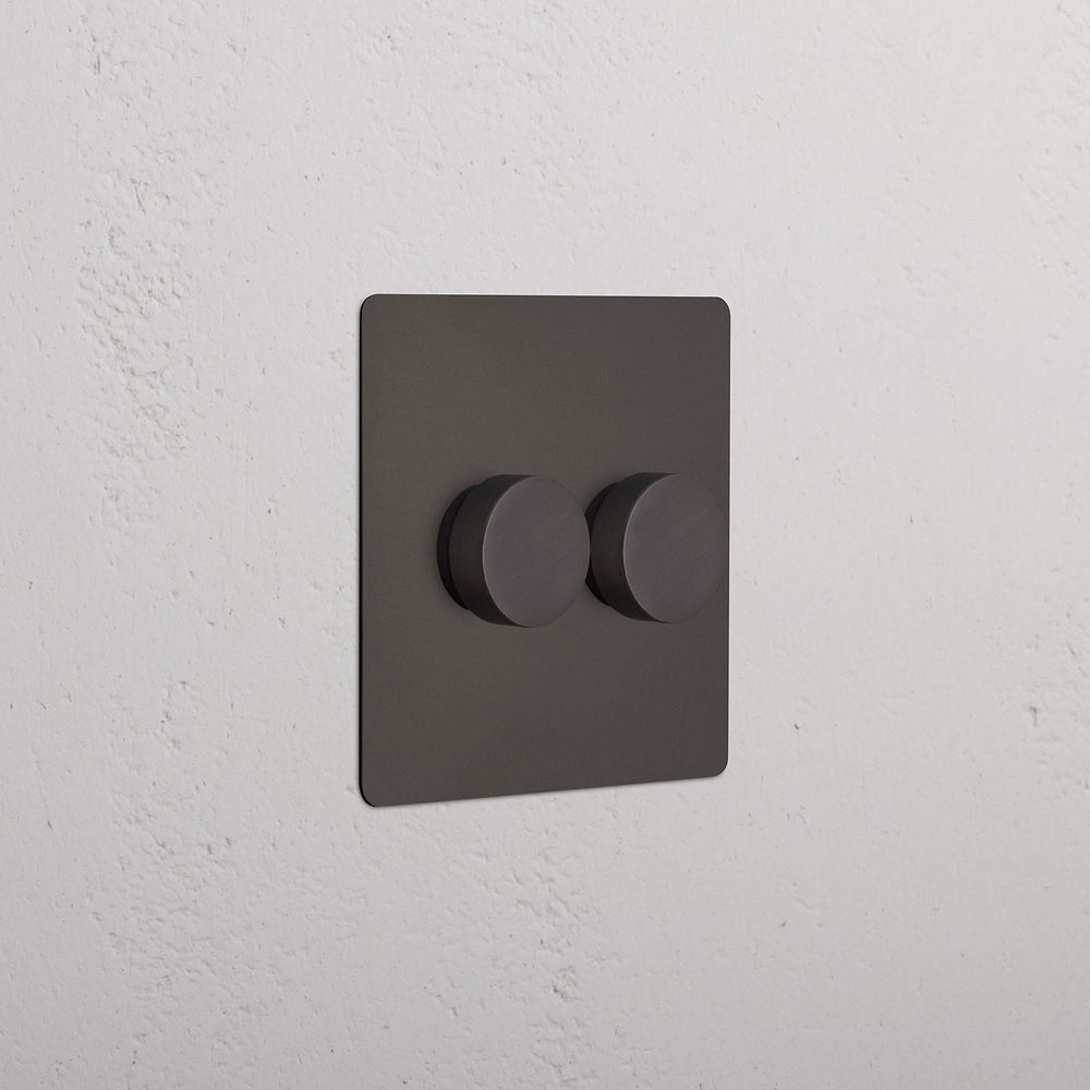 Kew 2G Dimmer Switch - Bronze