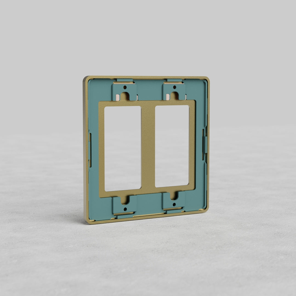 Grove 2G Outlet Plate - Antique Brass
