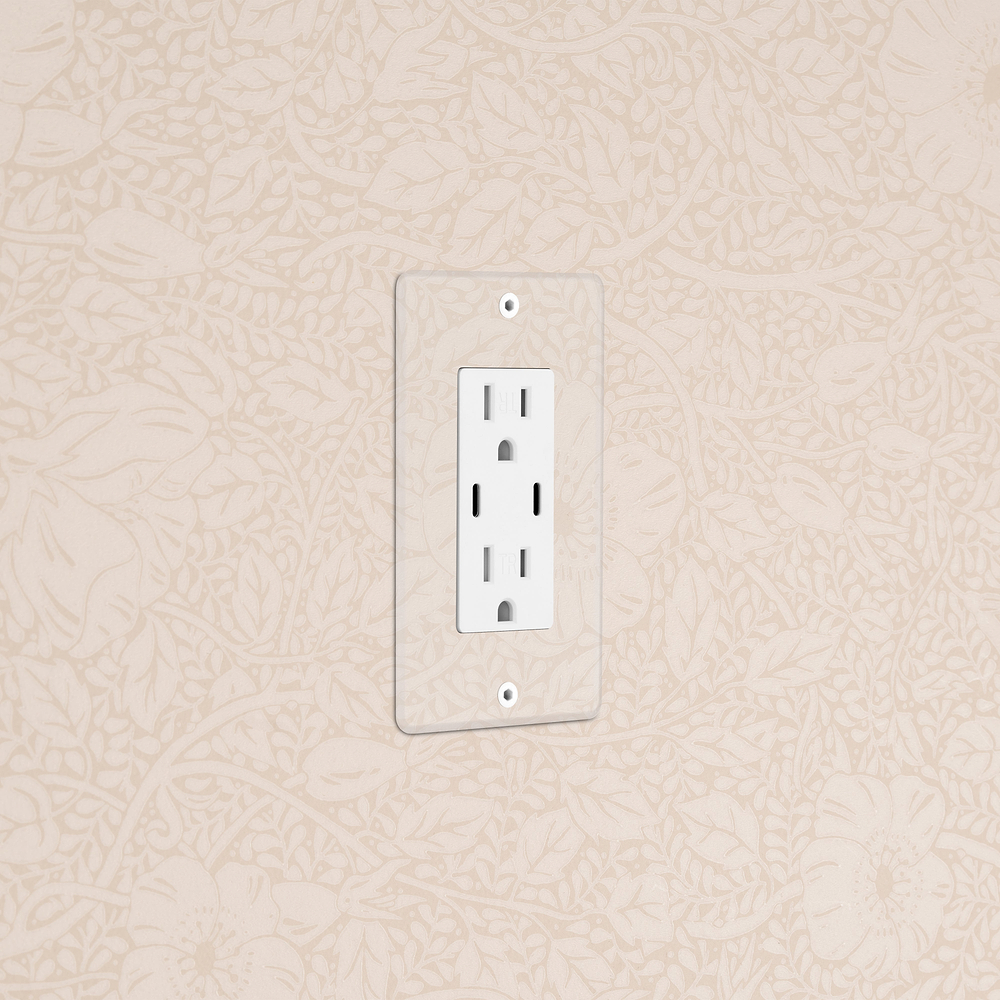 Kew 1G 15A USB Outlet - Clear White