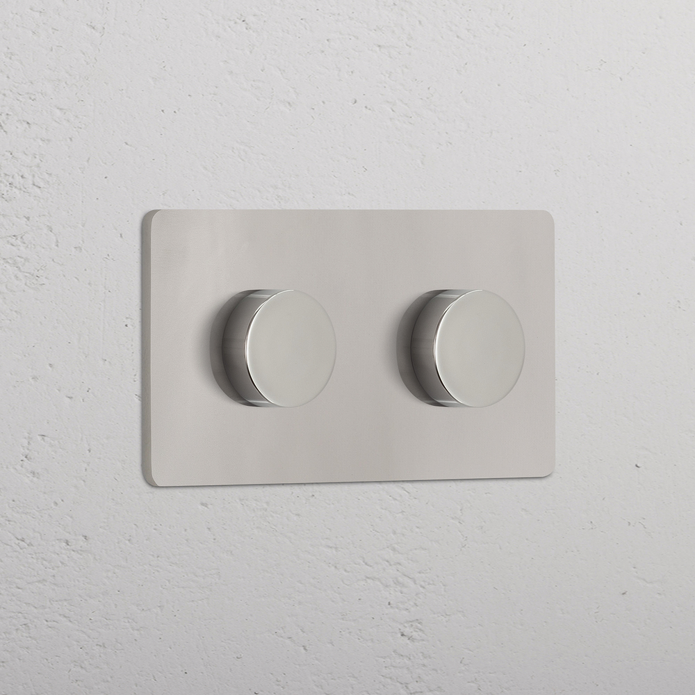 Grove Dimmer Multidirezionale Doppio 2x - Nichel Lucido