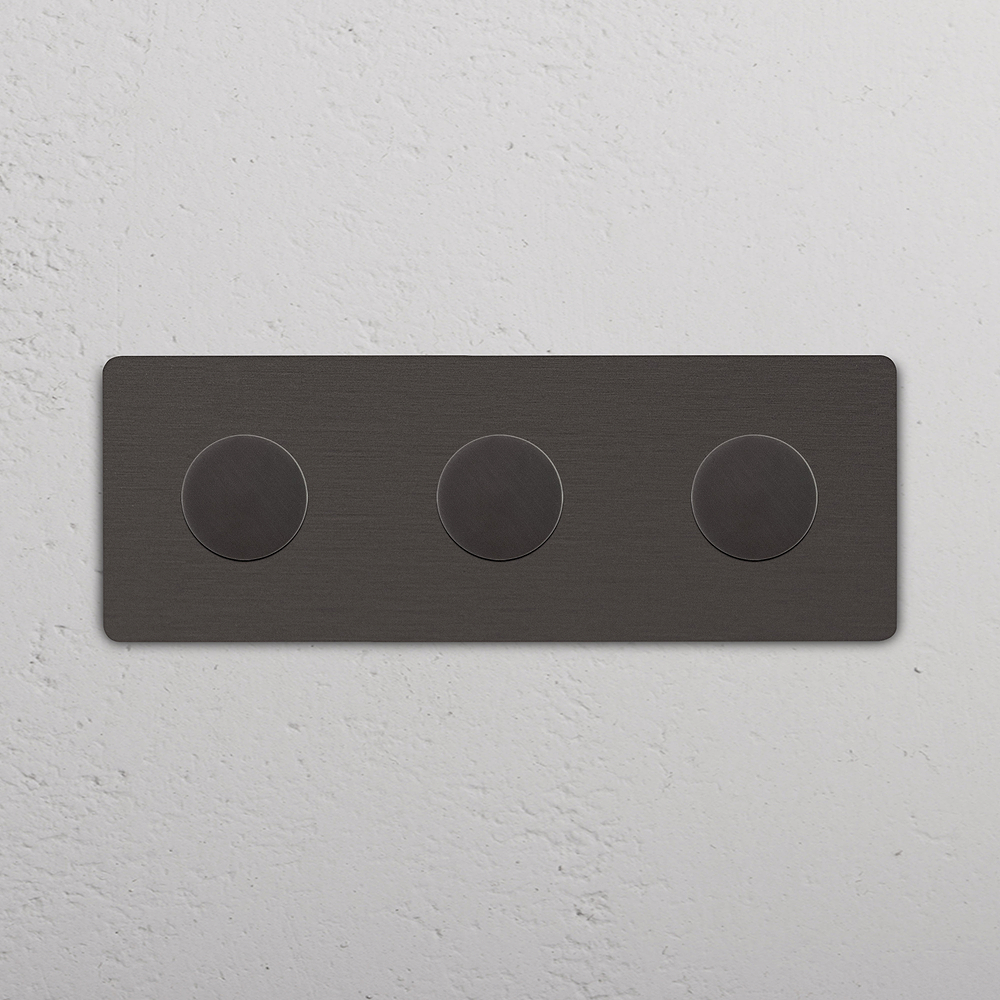 Grove Triple 3x Multiway Dimmer Switch - Bronze