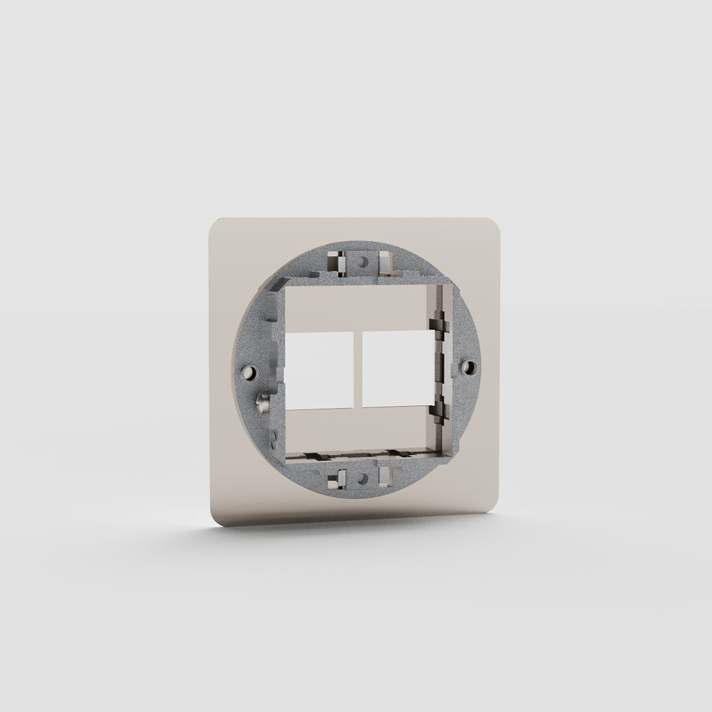 Kew Plaque Insert Keystone x2 (Simple) - Nickel Poli